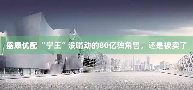 盛康优配 “宁王”没啃动的80亿独角兽，还是被卖了